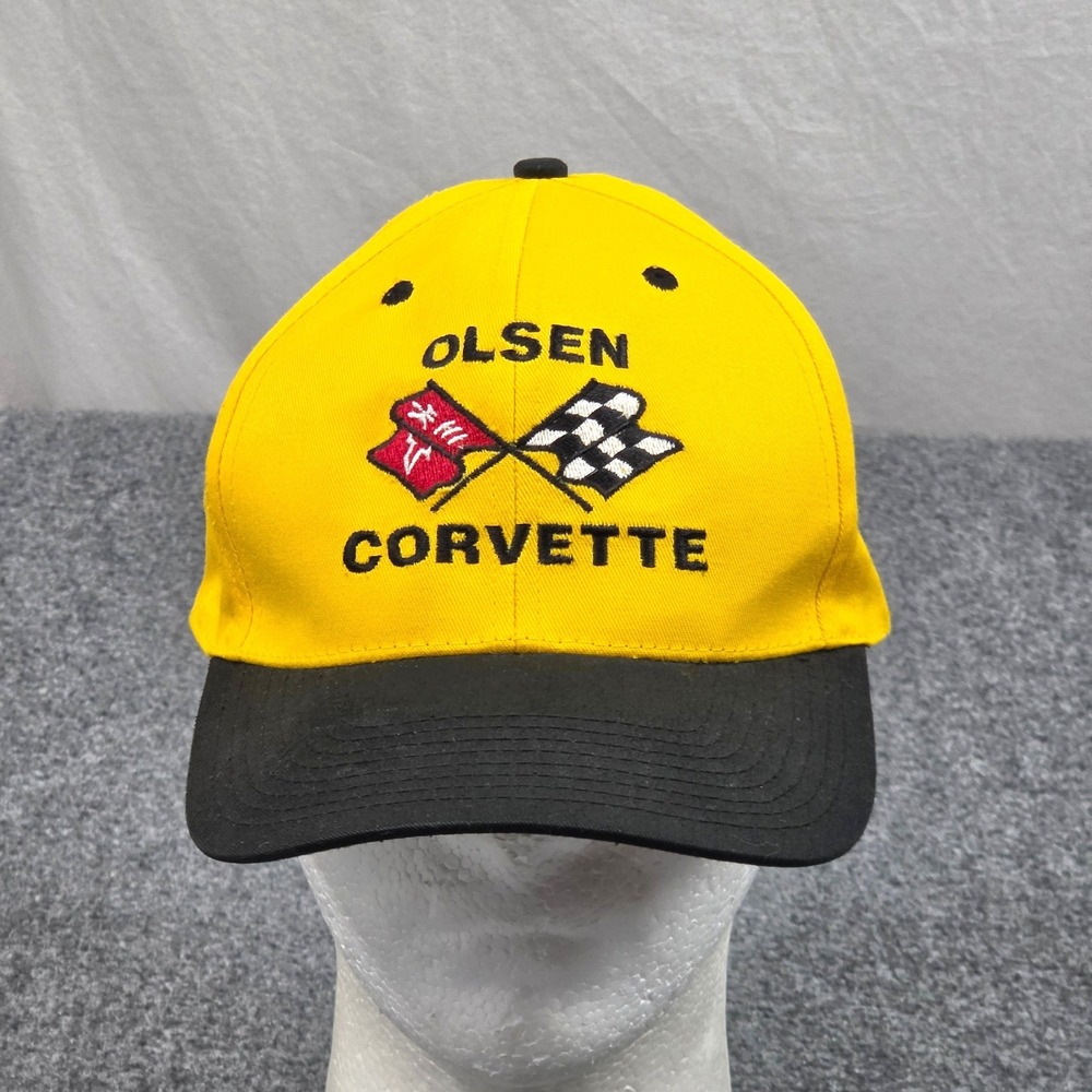 Olsen Corvette Hat Yellow Black Racing OSFM Cap Racing Car Culture Motorsport